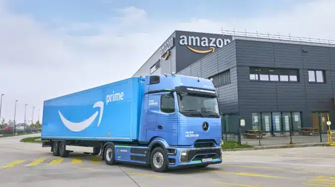 Camión de reparto de Amazon