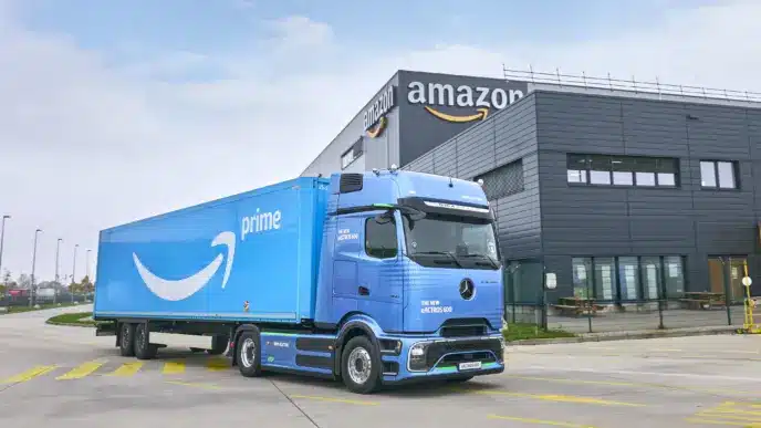 Camión de reparto de Amazon