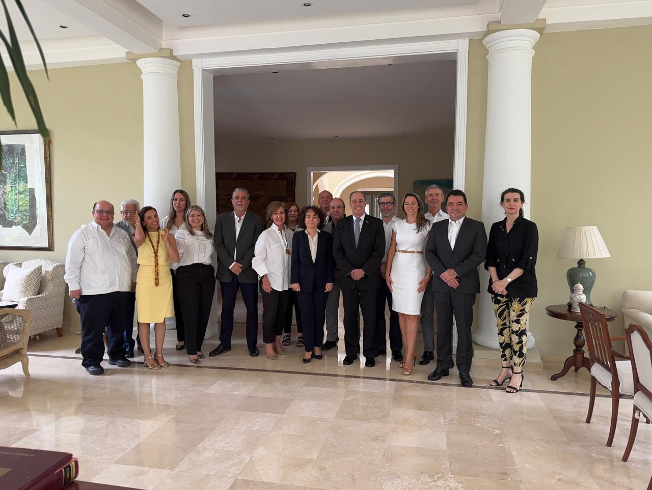 Francisco Pérez durante una visita de empresarios 