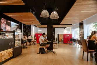 Interior de un Work Café