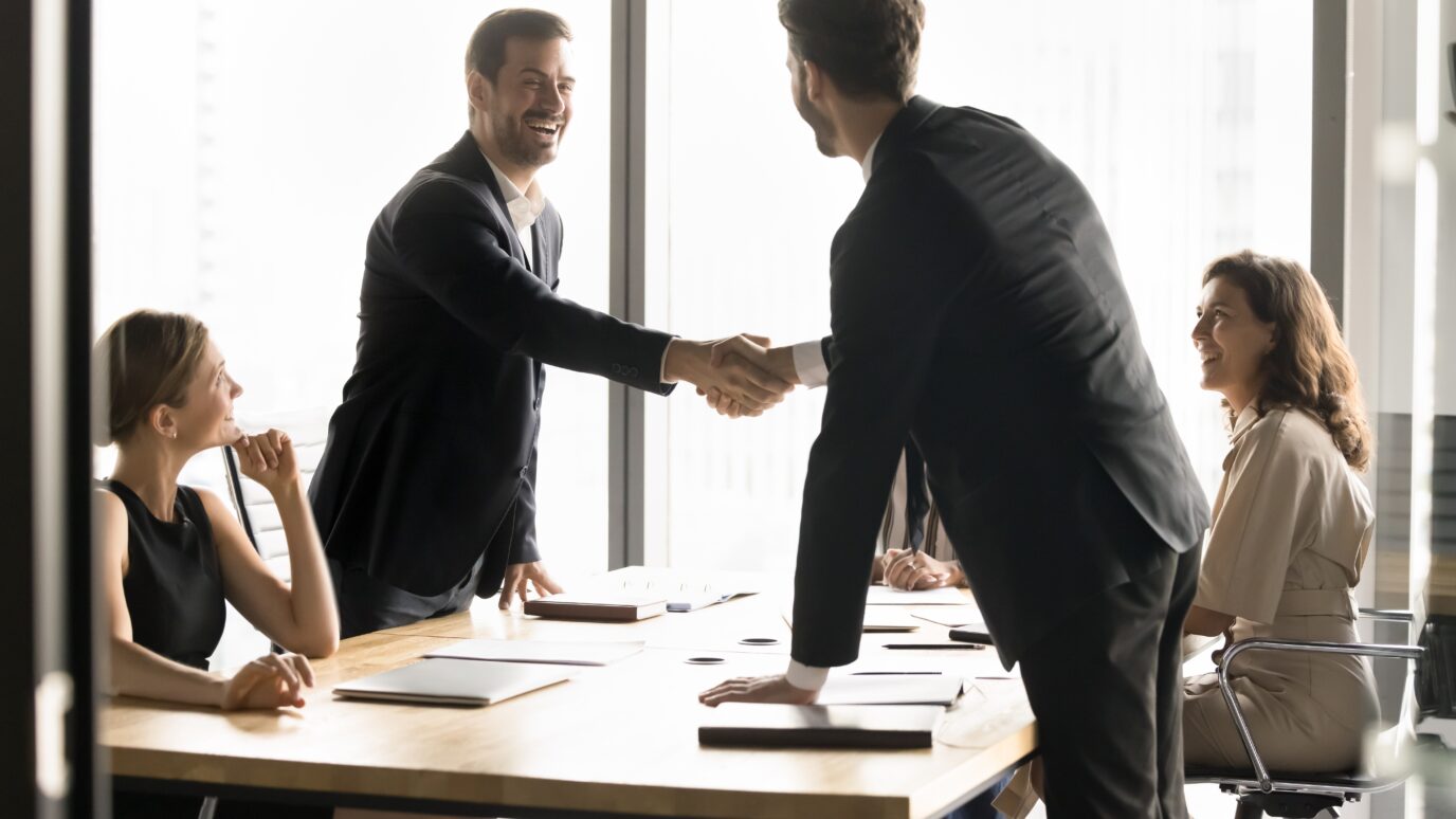 Trabajadores en una oficina