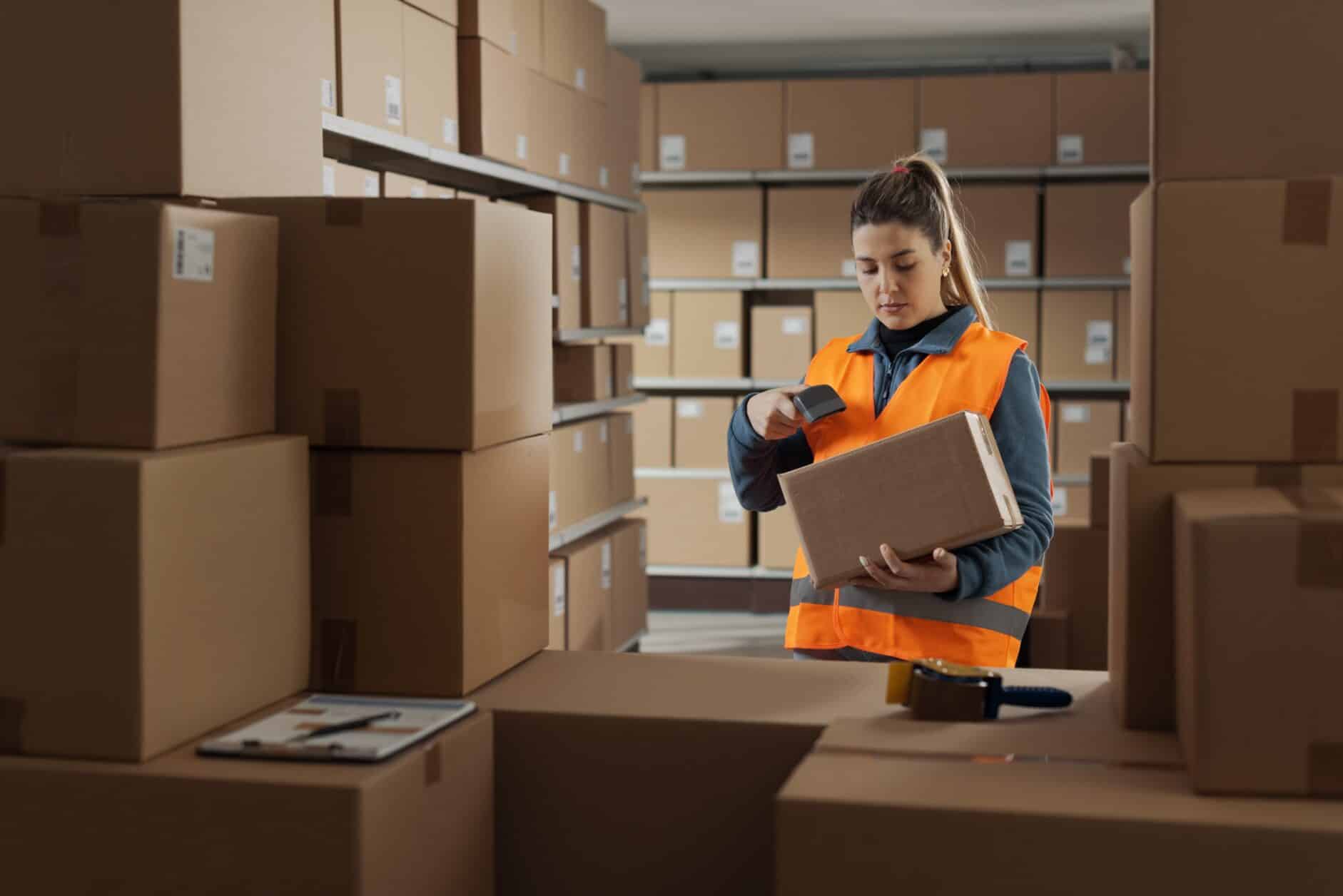 Chica trabajando en una empresa