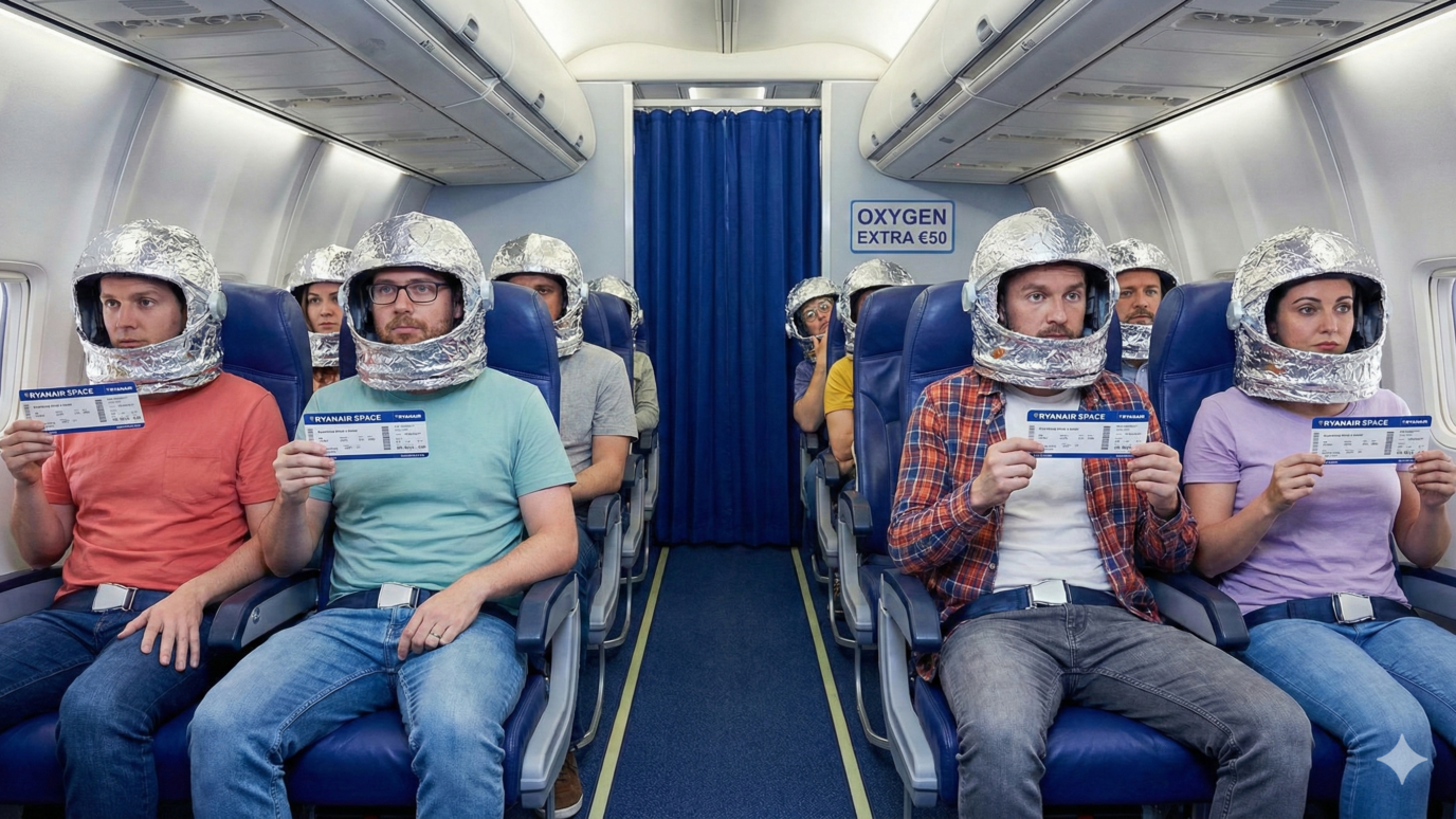 Pasajeros al borde del primer crucero espacial