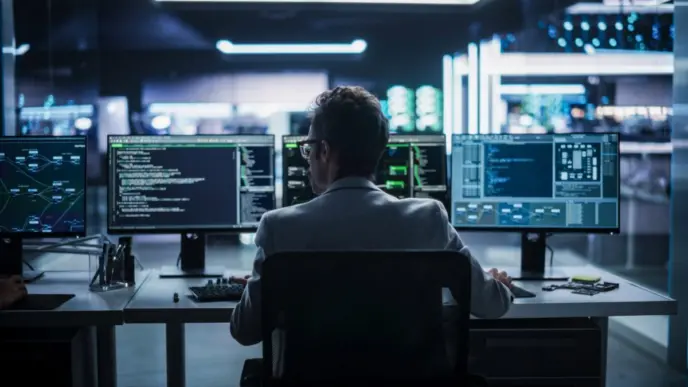 Un trabajador usando la IA en su empresa