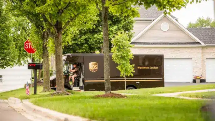 Camión de reparto de UPS