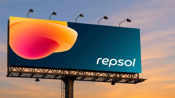 Cartel publicitario de Repsol