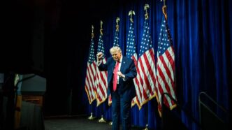 Donald Trump en un acto en la Casa Blanca