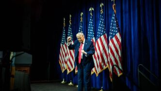 Donald Trump en un acto en la Casa Blanca