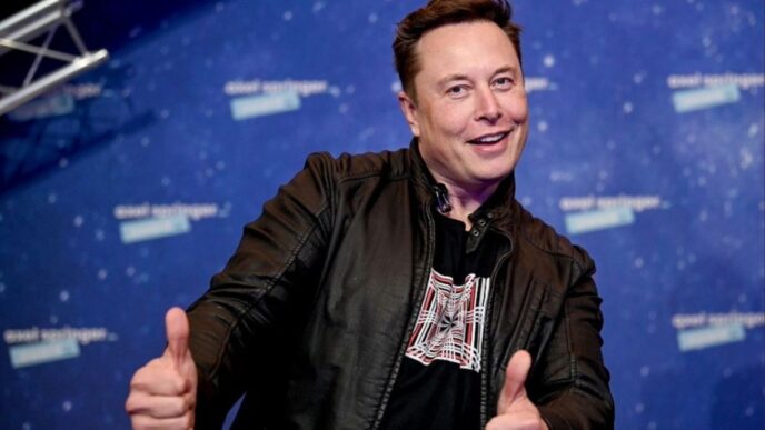 Musk sacando el pulgar