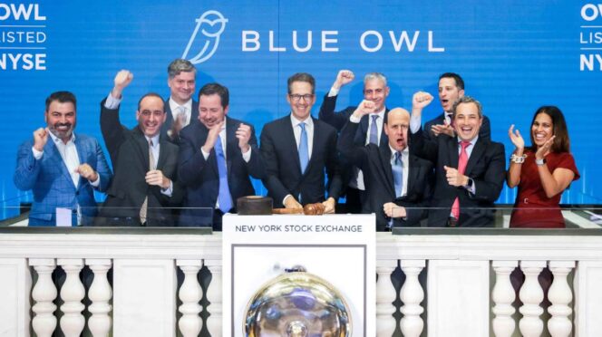 Gestores de Blue Owl en su salida a bolsa