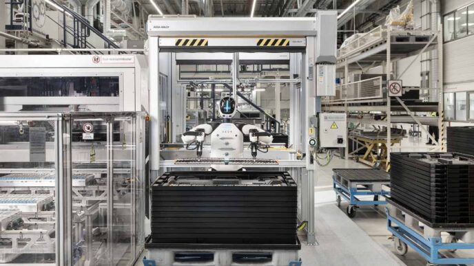 Robot fabricando un coche