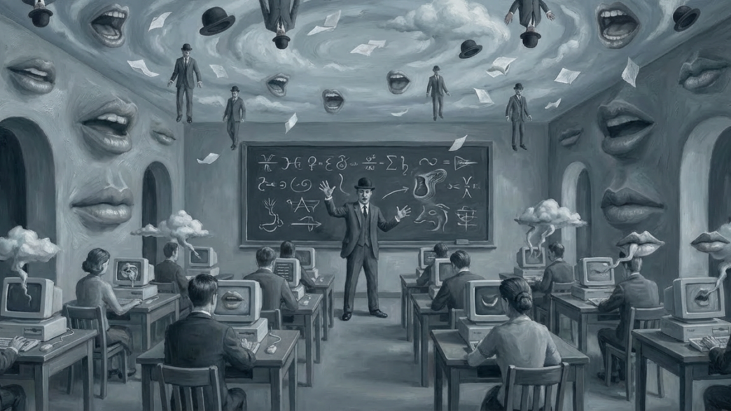 Imagen figurativa de un profesor en la época IA