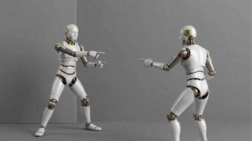 Dos robots mirándose
