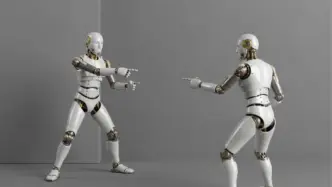Dos robots mirándose