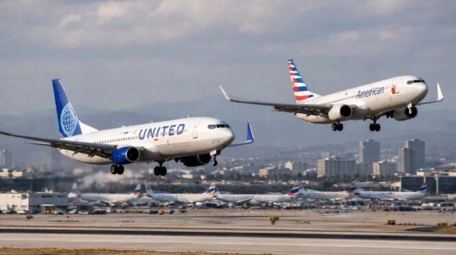 Dos aviones de American Airlines y United Airlines