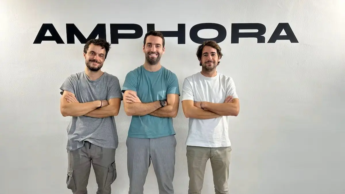Joaquim Sant, Joan Tresserras y Adrià Cortés, fundadores de Amphora