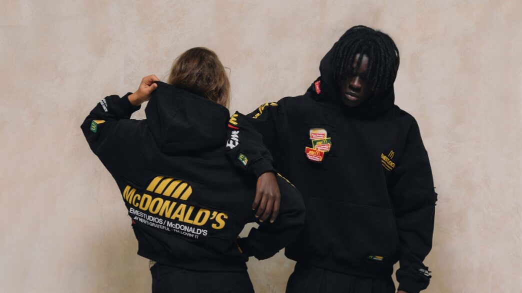 Imagen de la sudadera colaboración entre McDonald´s y Eme Studios