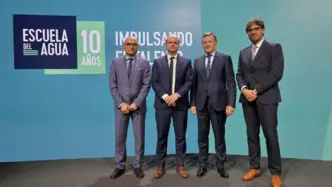 Manuel Cermerón junto a Ángel Simón en una acto de Veolia