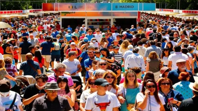 Imagen de una jornada en la Feria del Libro