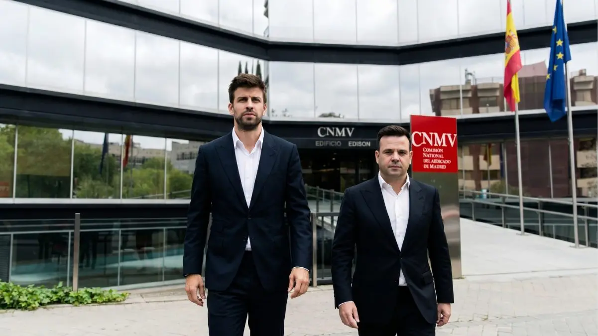 Imagen generada por IA de José Elías y Gerard Piqué