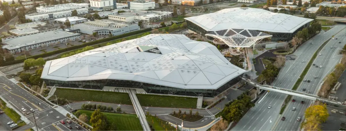 Vista área de la sede de Nvidia