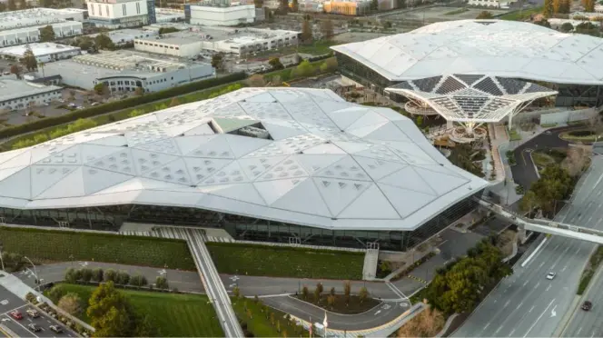 Vista área de la sede de Nvidia