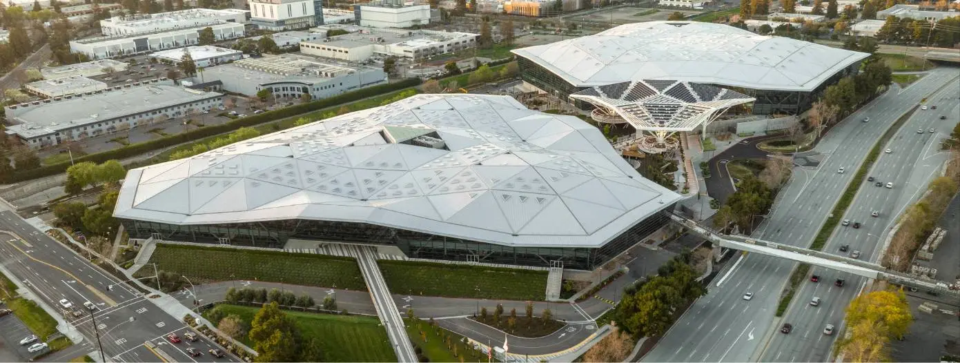 Vista área de la sede de Nvidia