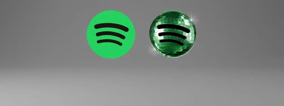 Logo tradicional de Spotify y logo conmemorativo