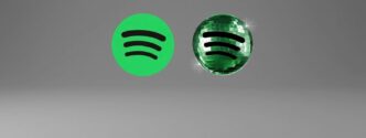 Logo tradicional de Spotify y logo conmemorativo