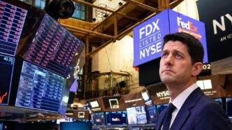 Recreación con IA de Kevin Warsh, presidente de la Fed, en el parqué de Wall Street