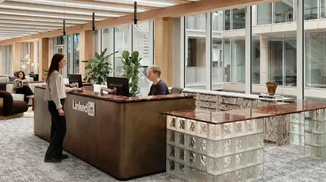 Entrada a las oficinas de Linkedin en Munich