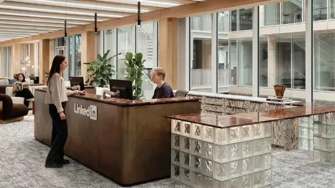 Entrada a las oficinas de Linkedin en Munich