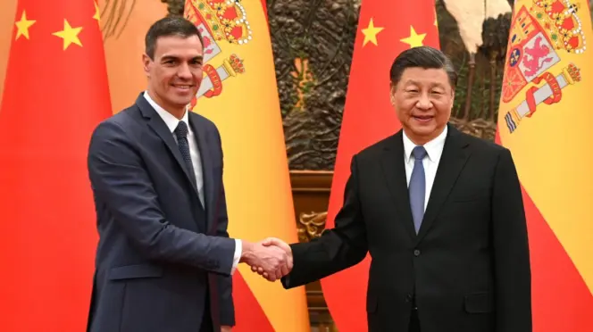 Pedro Sánchez con Xi Jinping