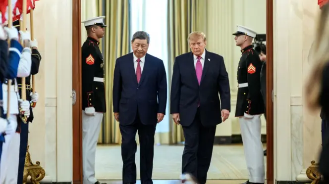 Donald Trump y Xi Jinping en la Casa Blanca