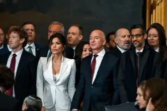 Zuckerbeng, Bezos y Pichai, en la toma de posesión de Trump :: The Officer