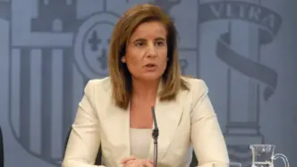Fátima Bañez, en una comparecencia como Ministra de Empleo y Seguridad Social :: Gobierno de España